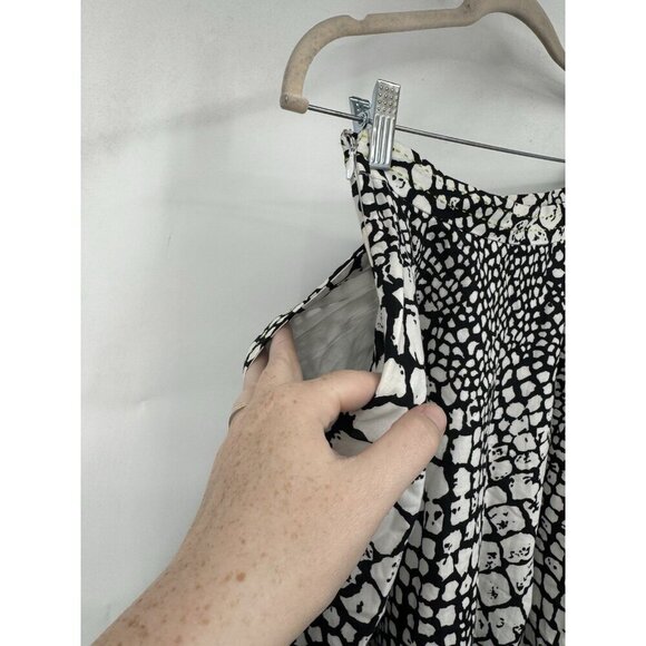 Edma Esyllte Anthropologie Skirt Women 6 Black Ivory Y2K Retro Preppy Funky - Picture 9 of 10